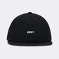 Black כובע מצחיה לגברים / לנשים Bold Twill OBEY
