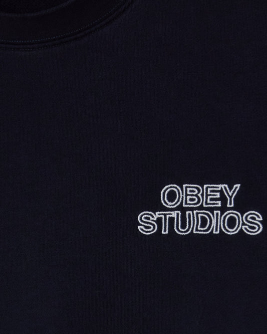 Black סווטשירט לגברים Studios Faded OBEY