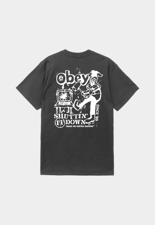 Lavender טי שירט קצרה לגברים Smash OBEY