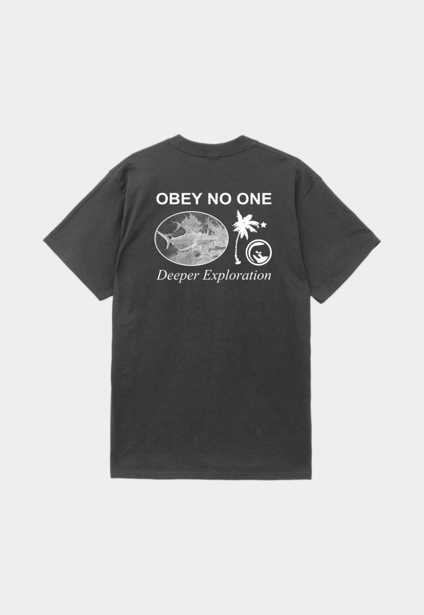 Lavender טי שירט קצרה לגברים Deeper Explration OBEY