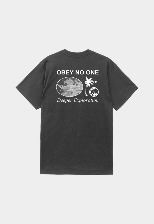 Lavender טי שירט קצרה לגברים Deeper Explration OBEY