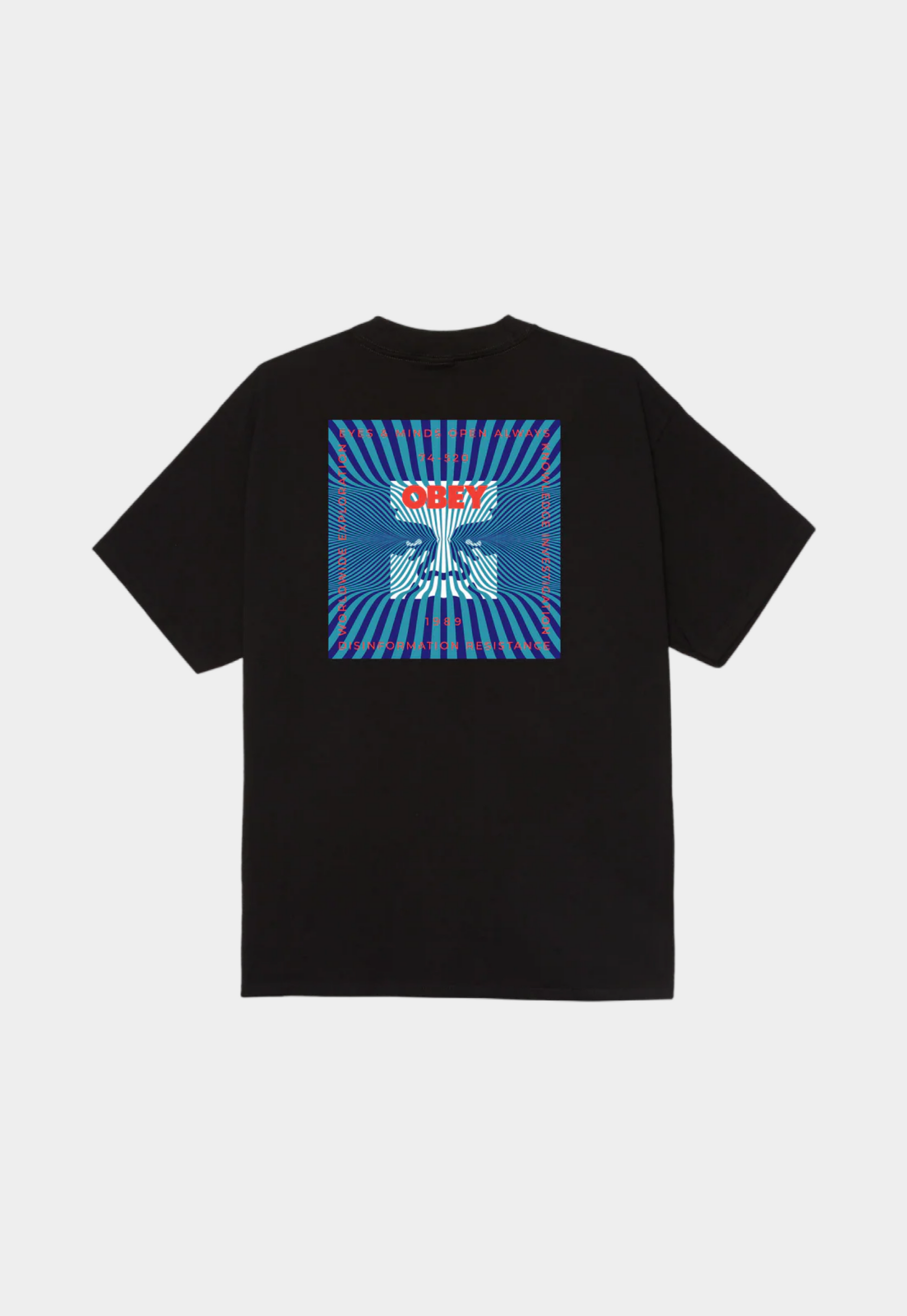 Dark Slate Gray טי שירט קצרה לגברים Disinformation OBEY