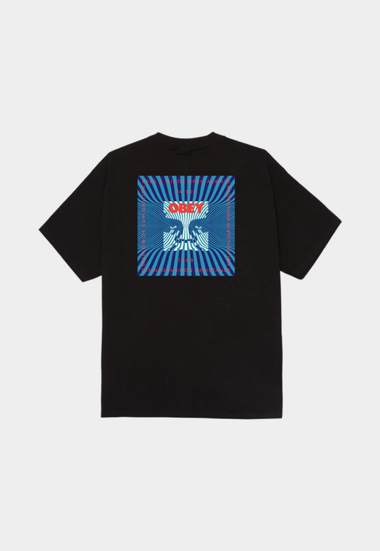 Dark Slate Gray טי שירט קצרה לגברים Disinformation OBEY