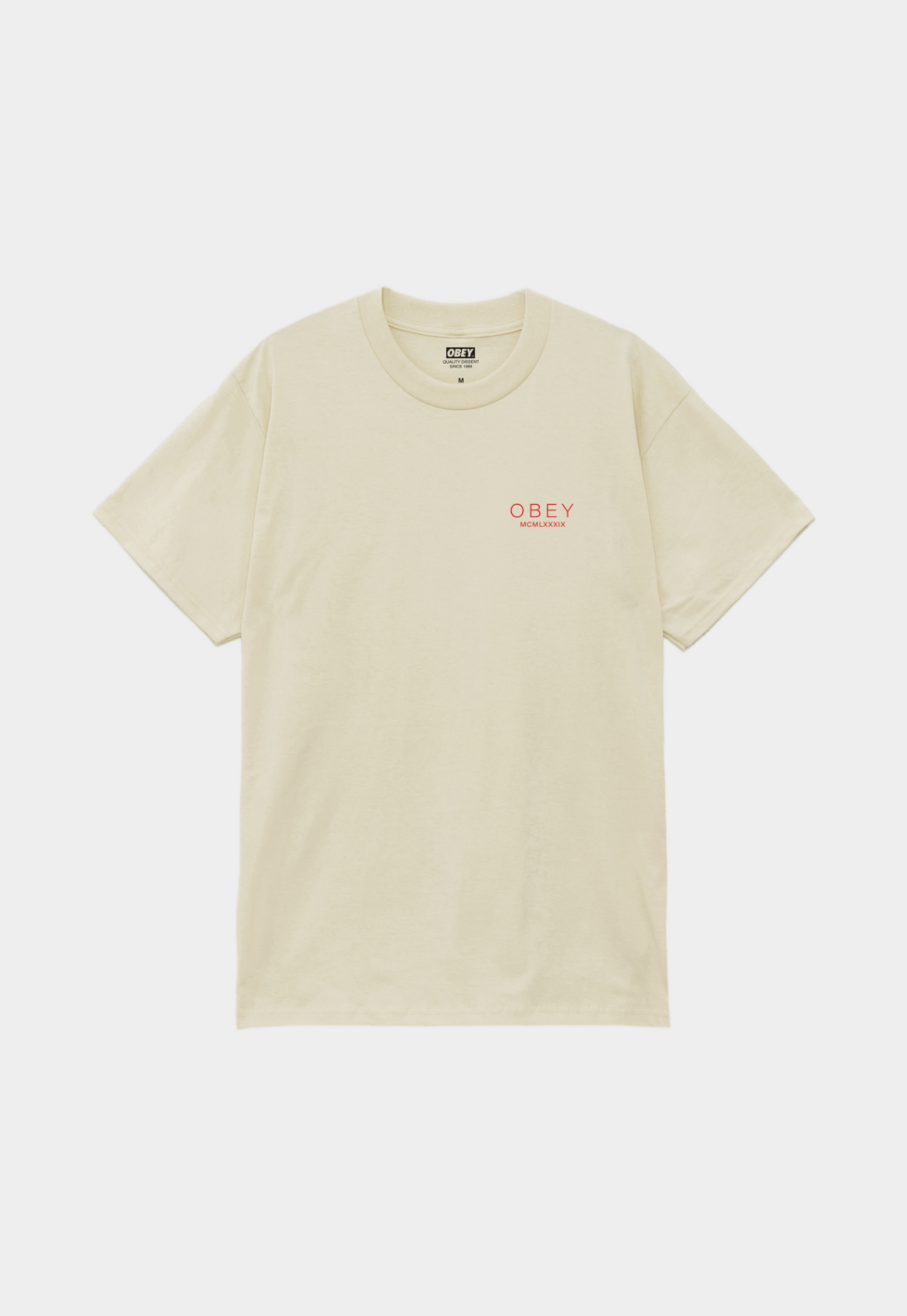 Antique White טי שירט קצרה לגברים Bella OBEY