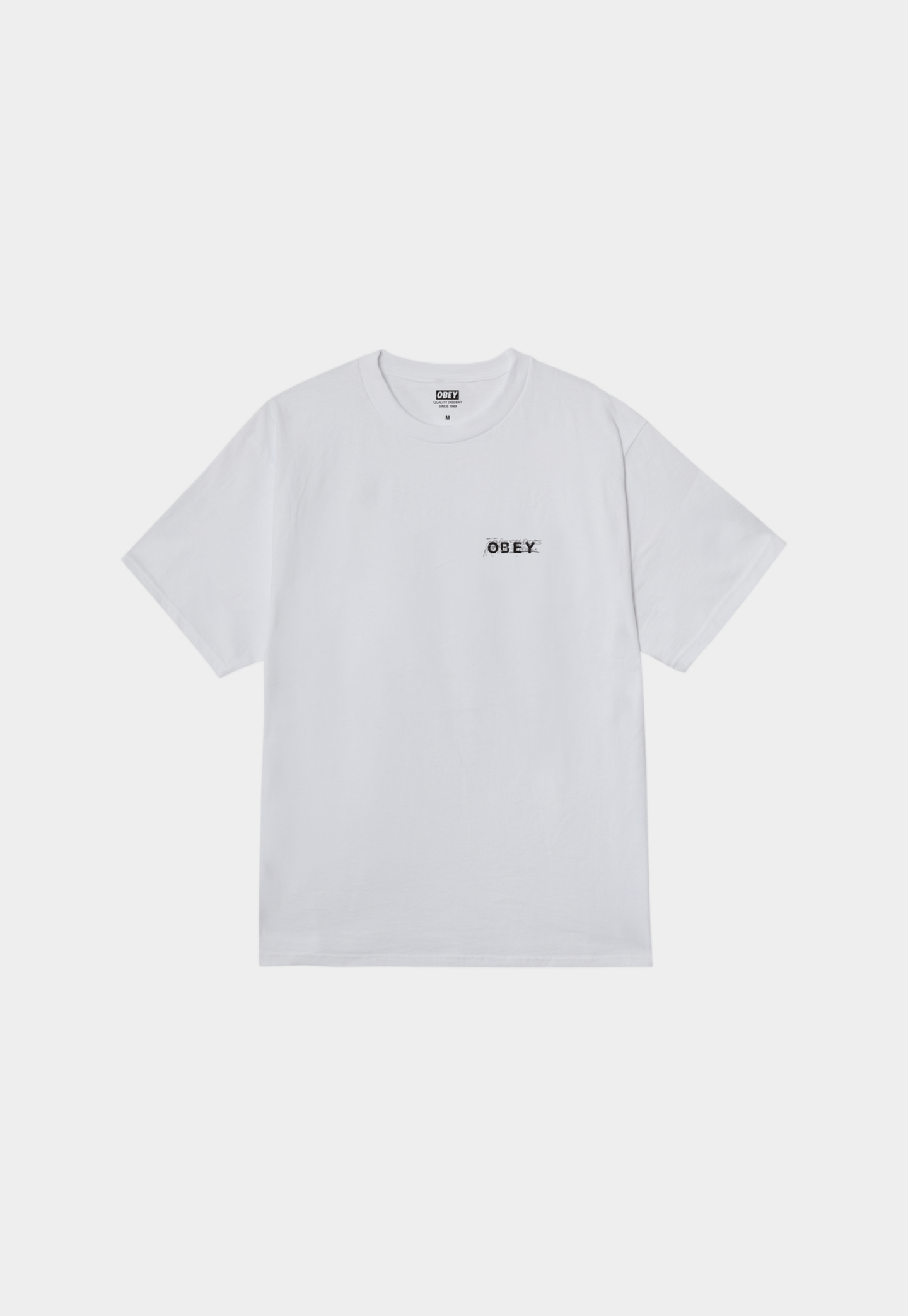 Light Gray טי שירט קצרה לגברים Scribble OBEY