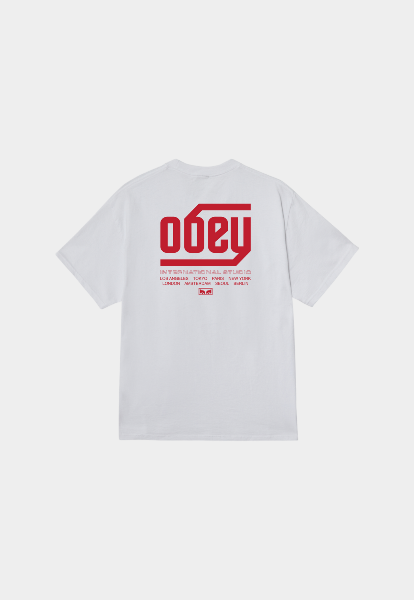Light Gray טי שירט קצרה לגברים Trademark OBEY