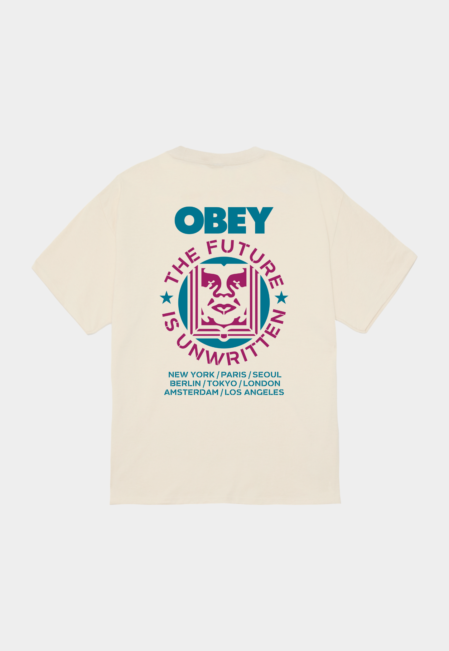 Antique White טי שירט לגברים Future Unwritten OBEY