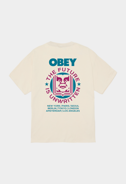 Antique White טי שירט לגברים Future Unwritten OBEY