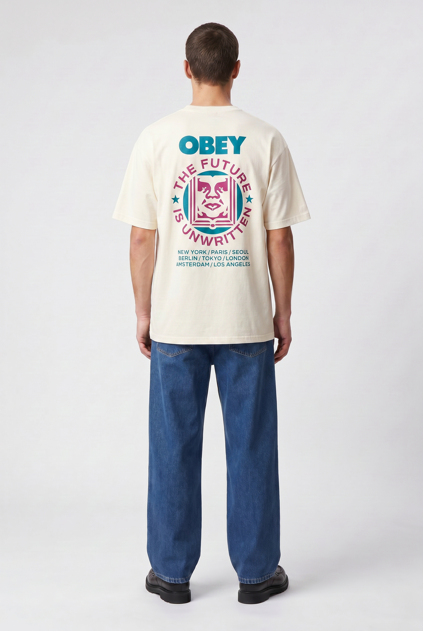 Lavender טי שירט לגברים Future Unwritten OBEY