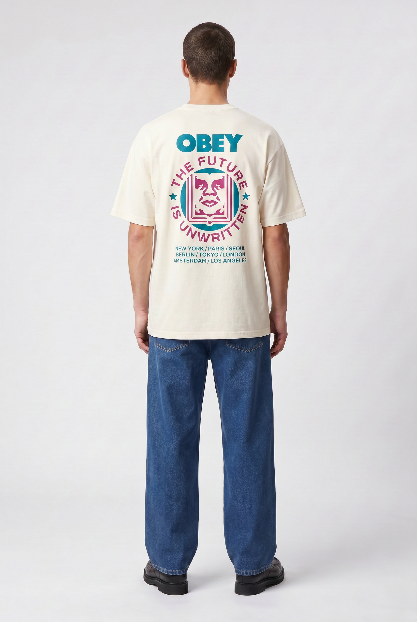 Lavender טי שירט לגברים Future Unwritten OBEY