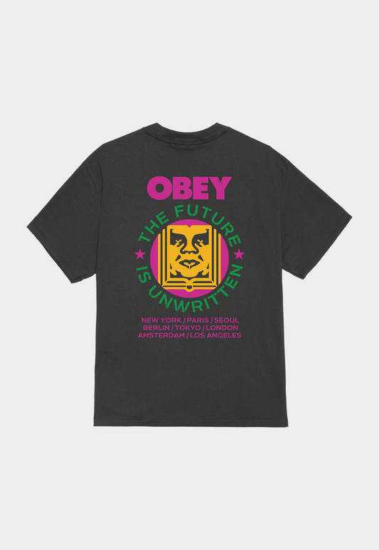 Dark Slate Gray טי שירט לגברים Future Unwritten OBEY