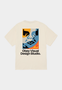 Antique White טי שירט לגברים Obey Visual Design Studio OBEY