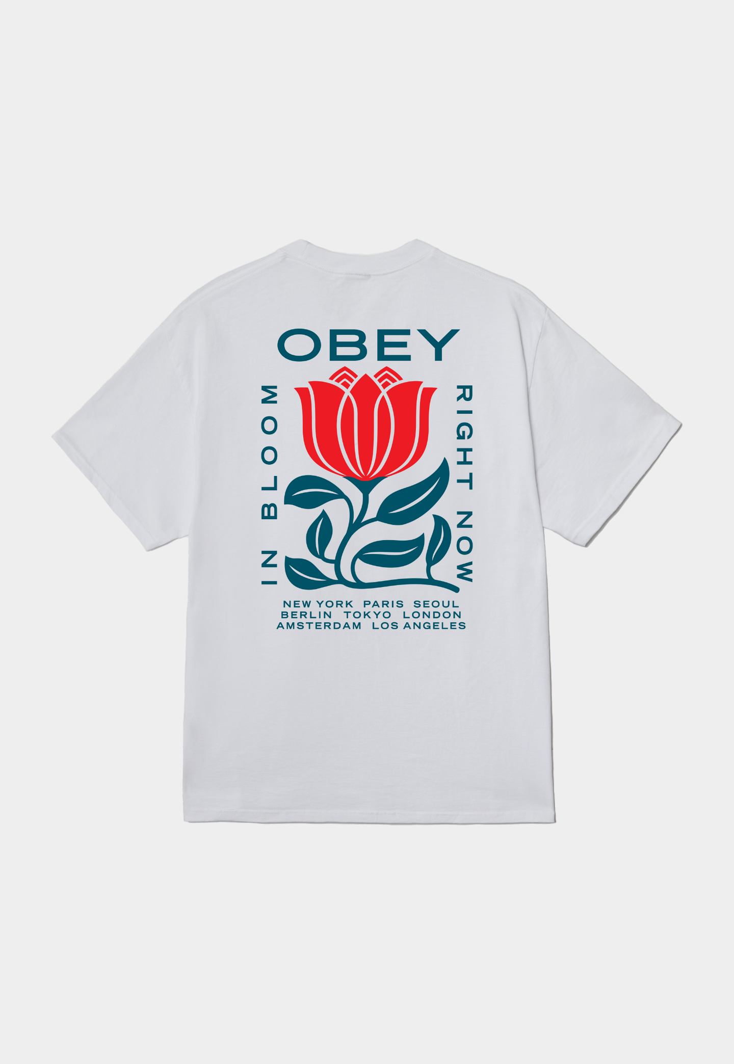 Light Gray טי שירט לגברים Obey In Bloom OBEY