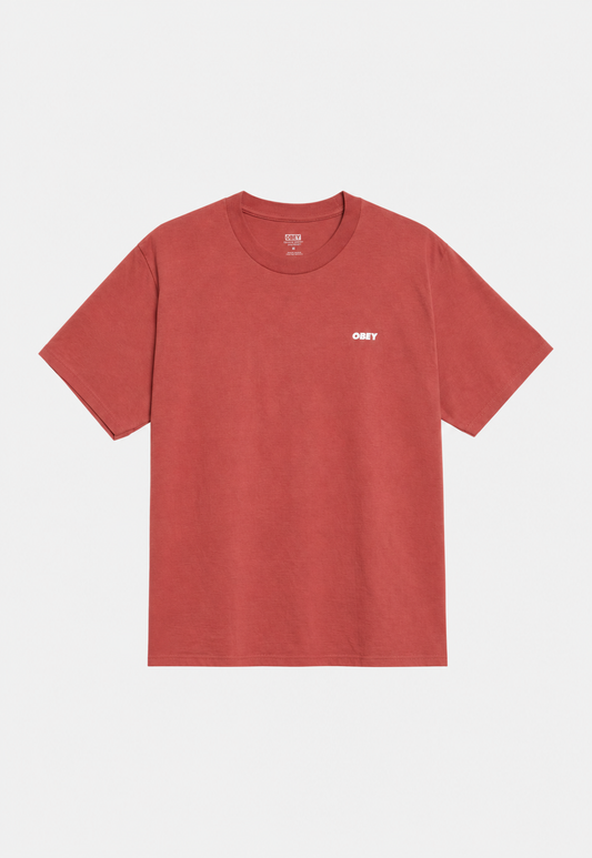 Maroon טי שירט קצרה לגברים The Medium Is The Message OBEY