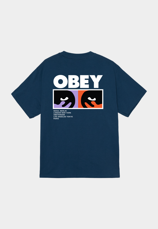 Dark Slate Gray טי שירט לגברים Obey Always Watching OBEY