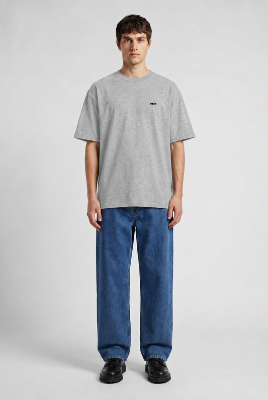 Light Gray טי שירט קצרה לגברים I Will Classic OBEY