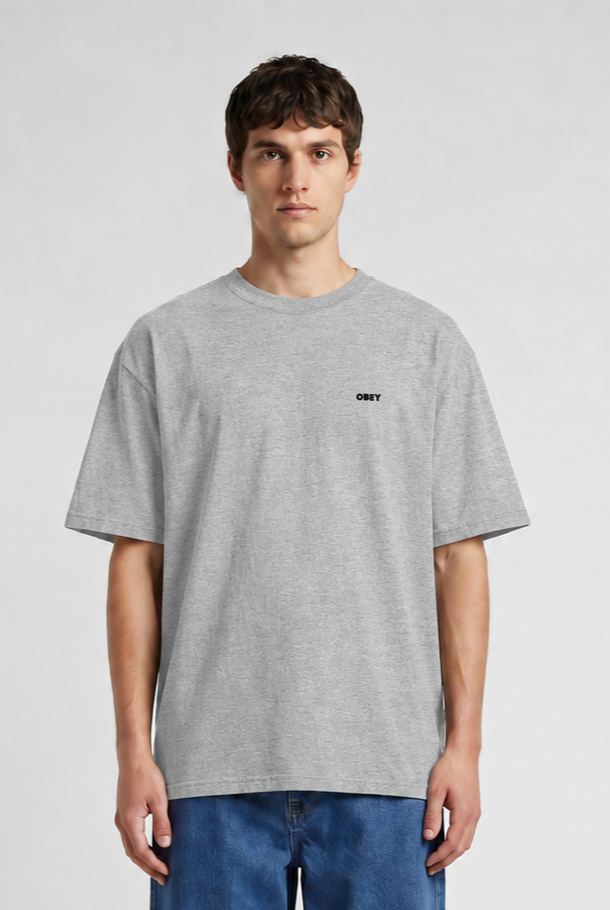 Light Gray טי שירט קצרה לגברים I Will Classic OBEY