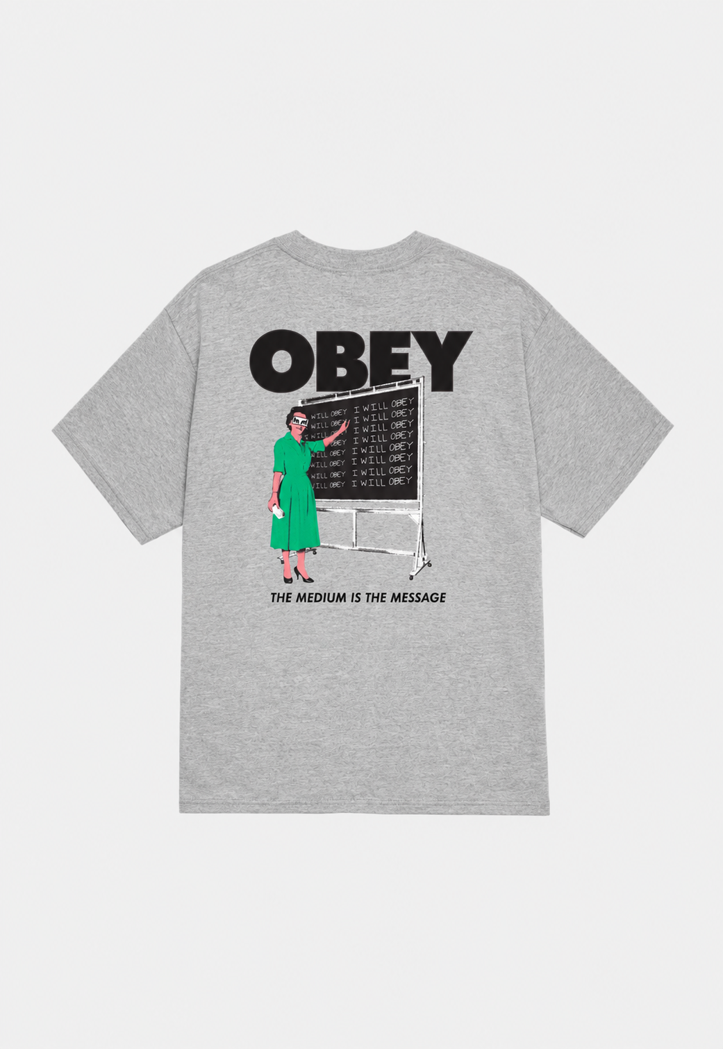 Gray טי שירט קצרה לגברים I Will Classic OBEY