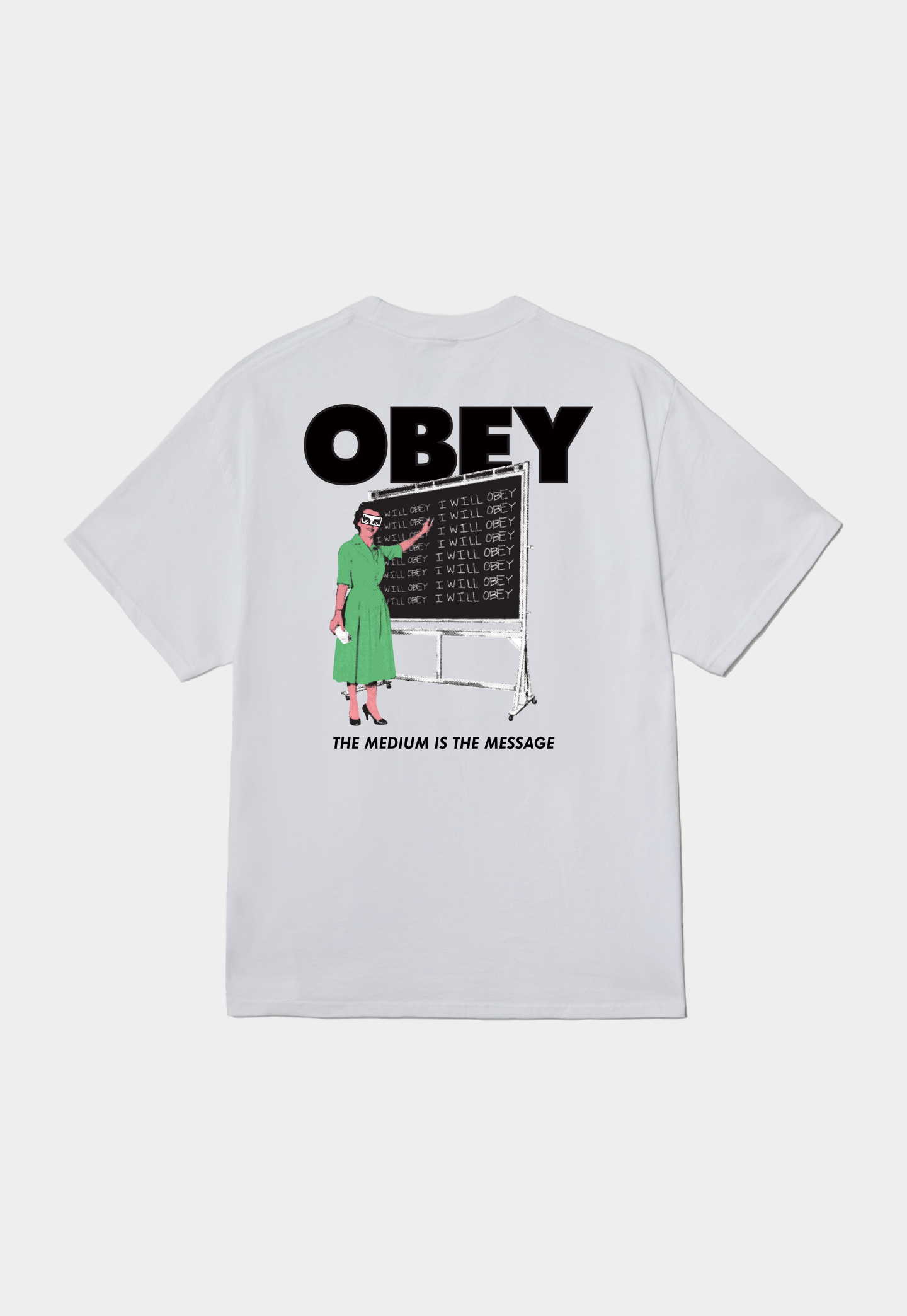 Light Gray טי שירט לגברים Obey I Will OBEY