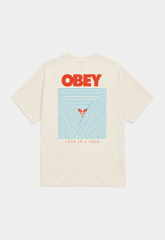 Antique White טי שירט קצרה לגברים Love In A Void OBEY