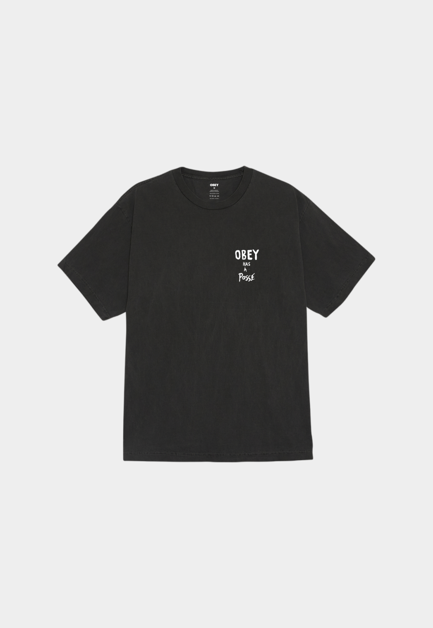 Dark Slate Gray טי שירט קצרה לגברים Has A Posse OBEY