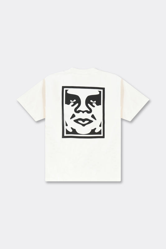 White Smoke טי שירט קצרה לגברים Icon Face OBEY