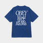 Dark Slate Blue טי שירט קצרה לגברים Worldwide OBEY