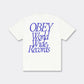 White Smoke טי שירט קצרה לגברים Worldwide OBEY