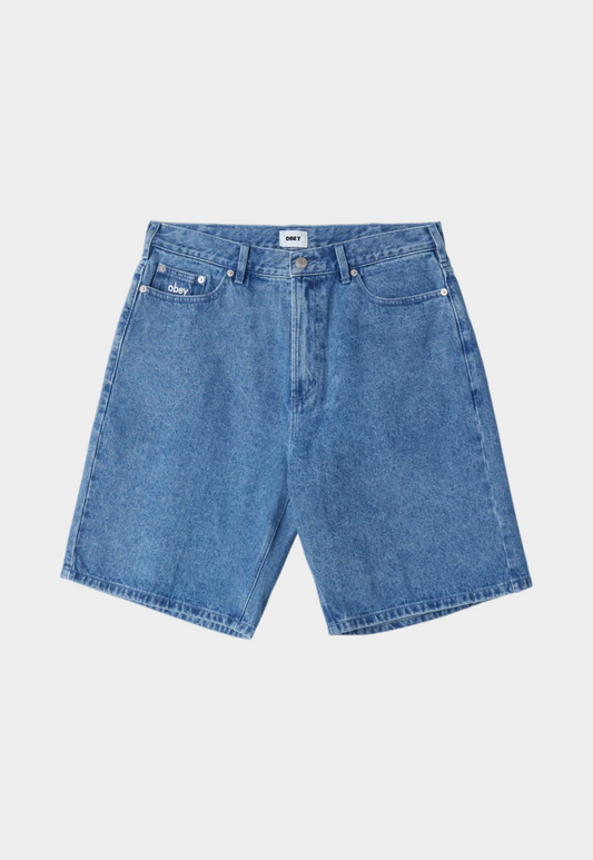 Steel Blue ג'ינס קצר לגברים Bigwig Baggy OBEY