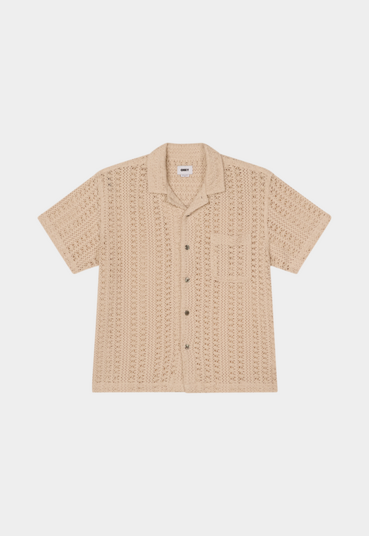 Lavender חולצה מכופתרת קצרה קרושה לגברים Harison OBEY