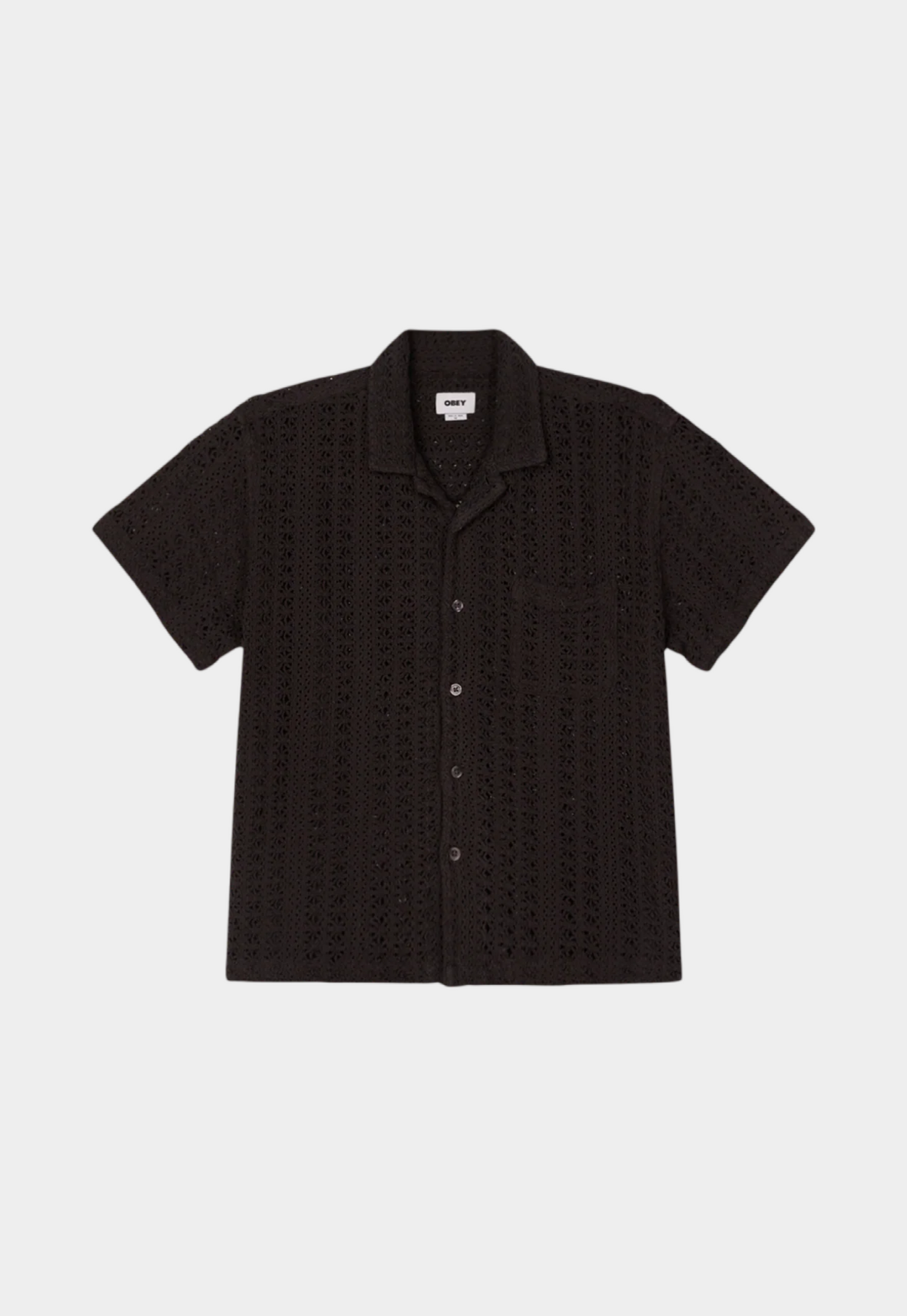 Lavender חולצה מכופתרת קצרה קרושה לגברים Harison OBEY