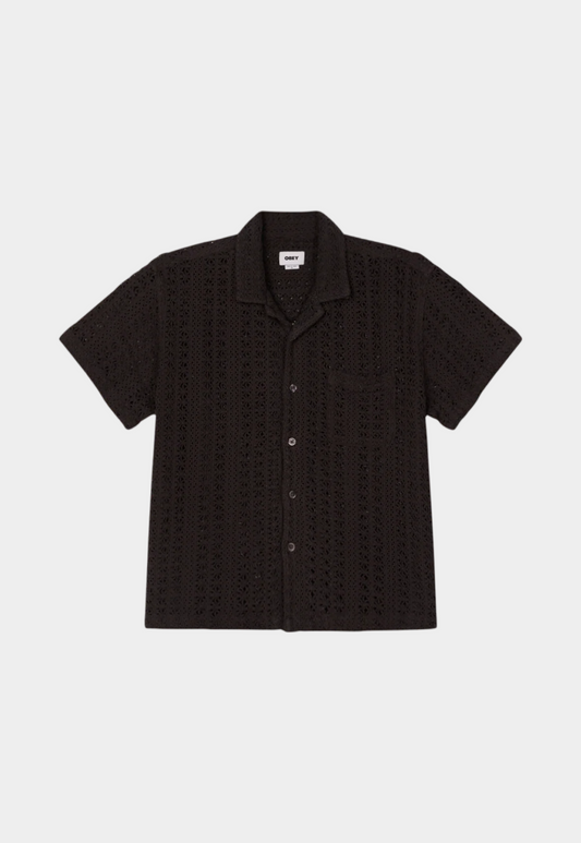 Lavender חולצה מכופתרת קצרה קרושה לגברים Harison OBEY