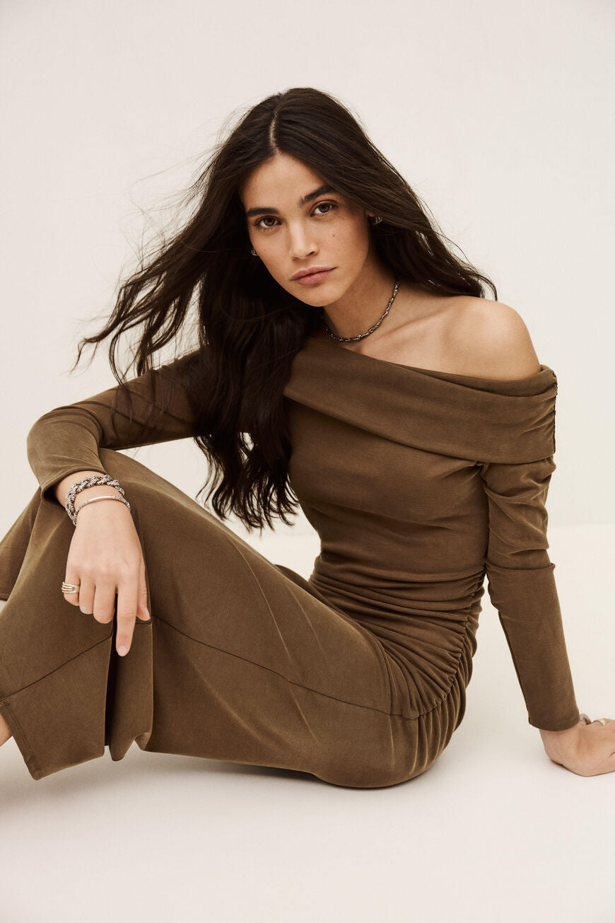 Antique White שמלת מידי לנשים Bettina BA&SH