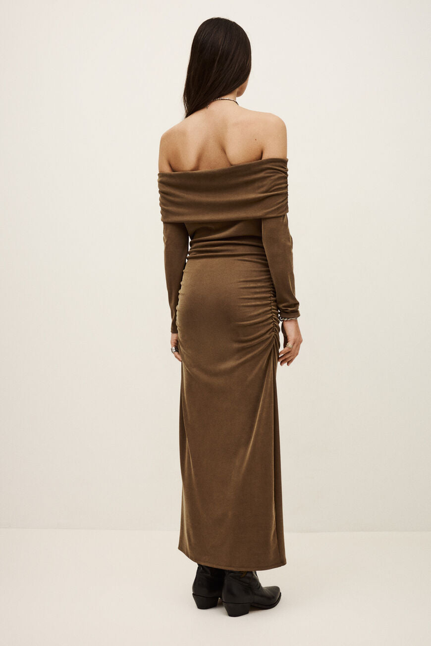 Dark Olive Green שמלת מידי לנשים Bettina BA&SH