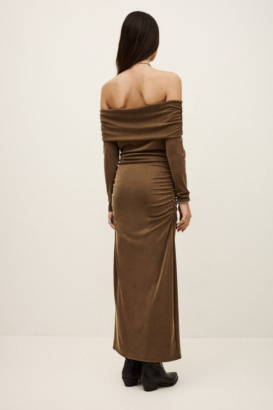 Dark Olive Green שמלת מידי לנשים Bettina BA&SH