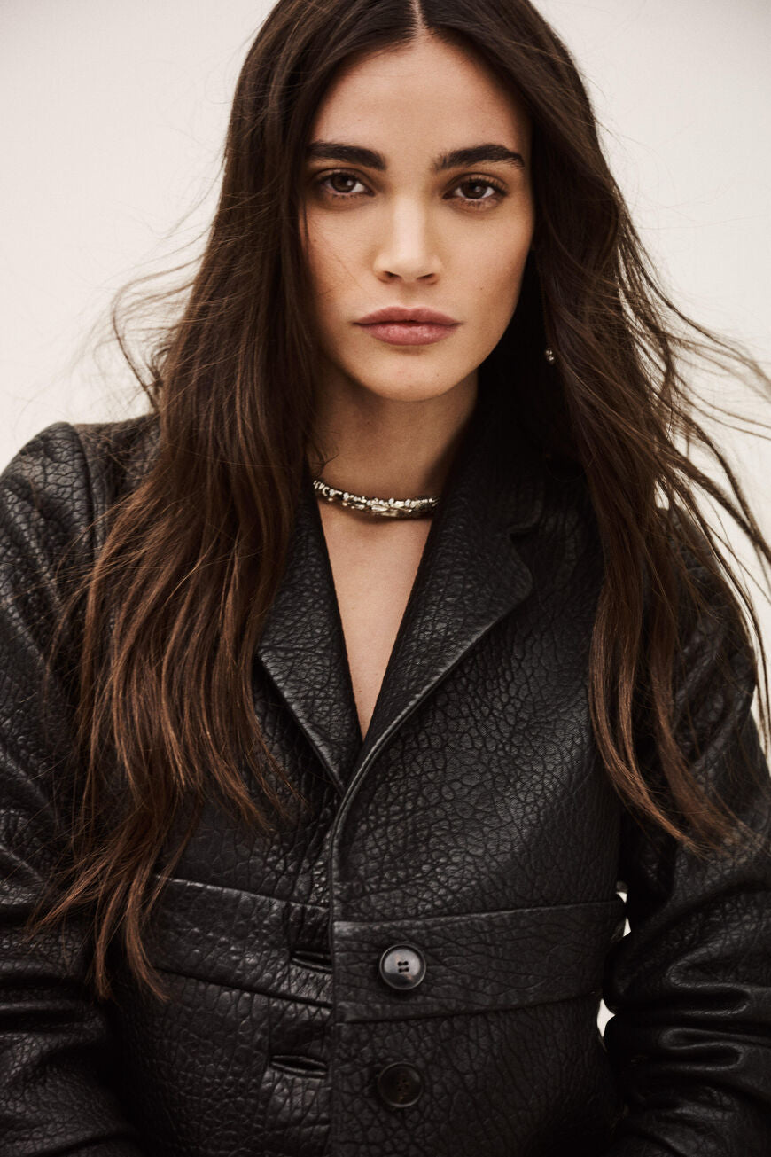 Black ג'קט עור לנשים Borfeo BA&SH