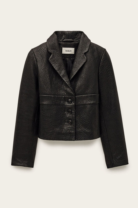 Black ג'קט עור לנשים Borfeo BA&SH