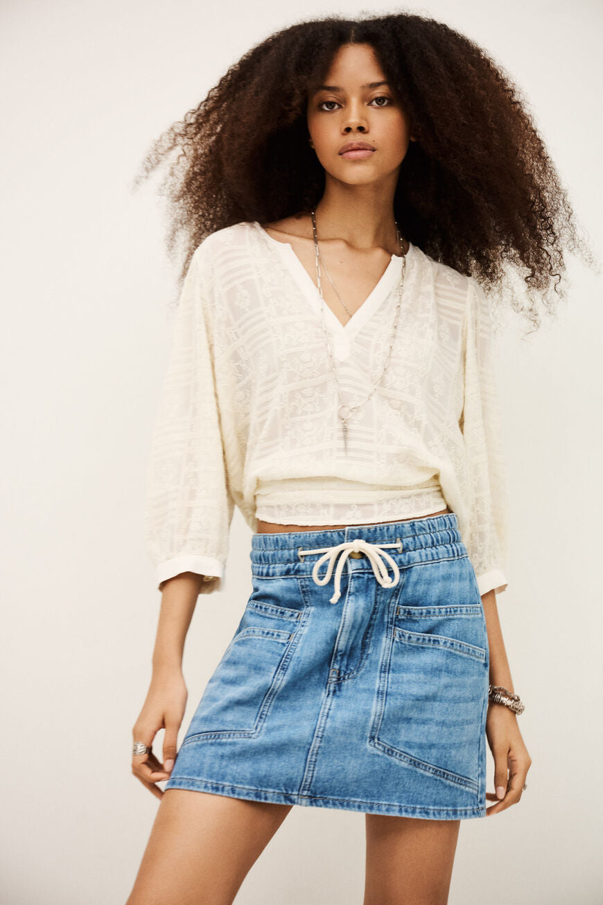 Antique White SKIRT MARTINA חצאית מיני BA&SH