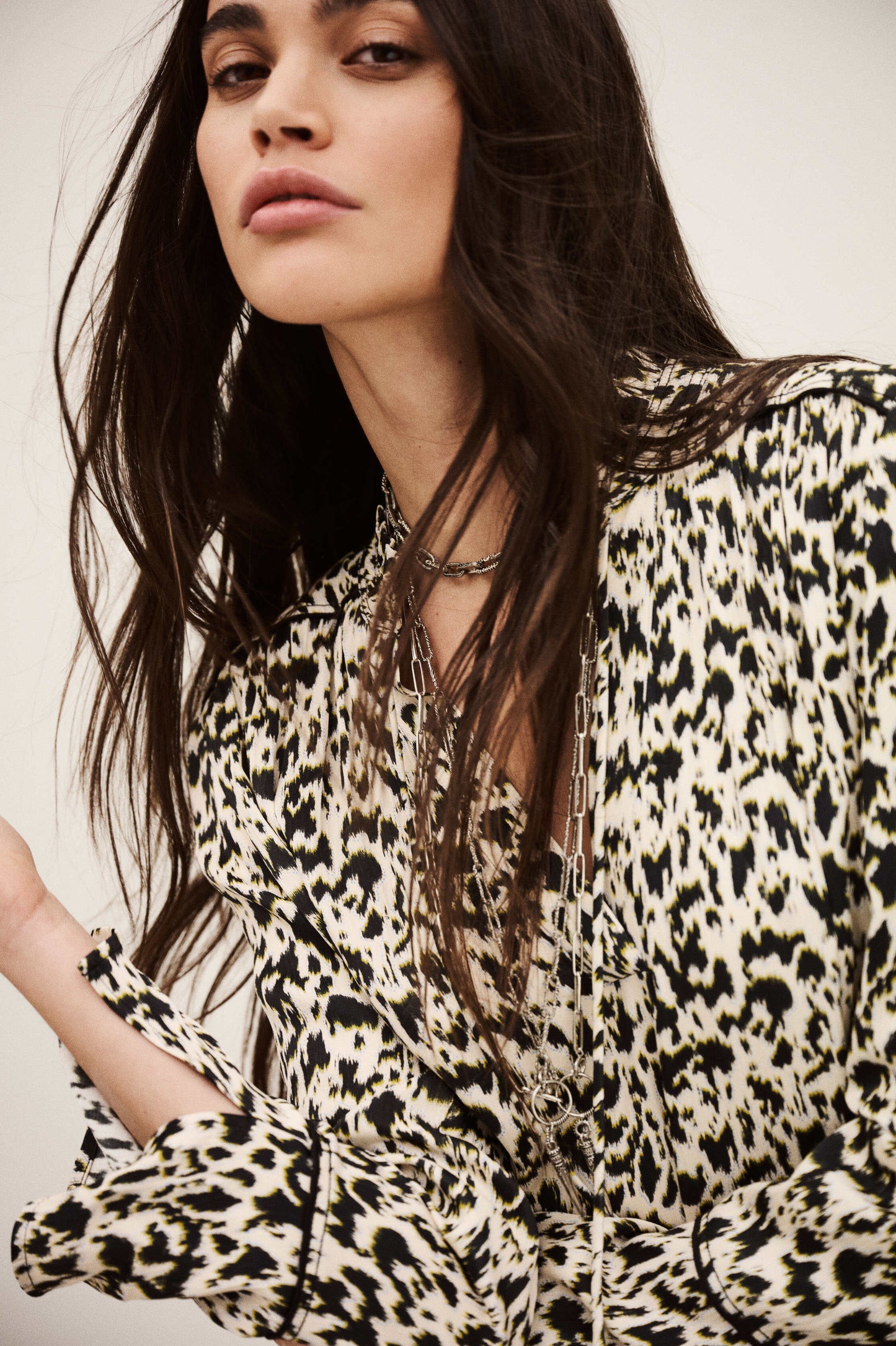 Rosy Brown שמלת מיני לנשים Perla BA&SH