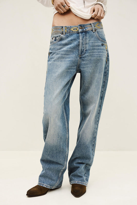 Antique White JEANS RIZIE ג'ינס ארוך BA&SH