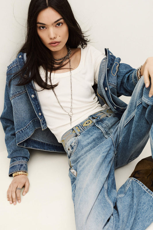 Lavender JEANS RIZIE ג'ינס ארוך BA&SH