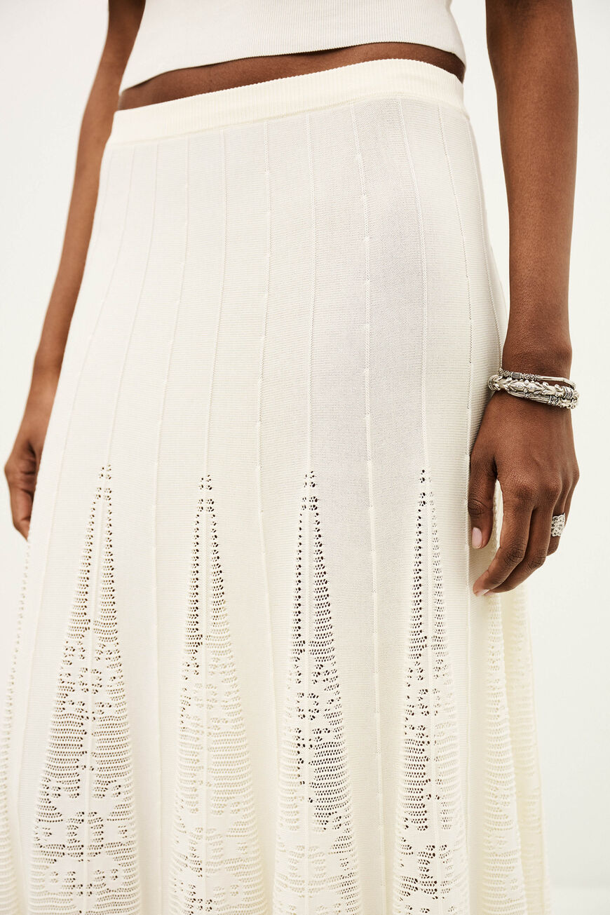 Antique White SKIRT SERTA חצאית מקסי BA&SH