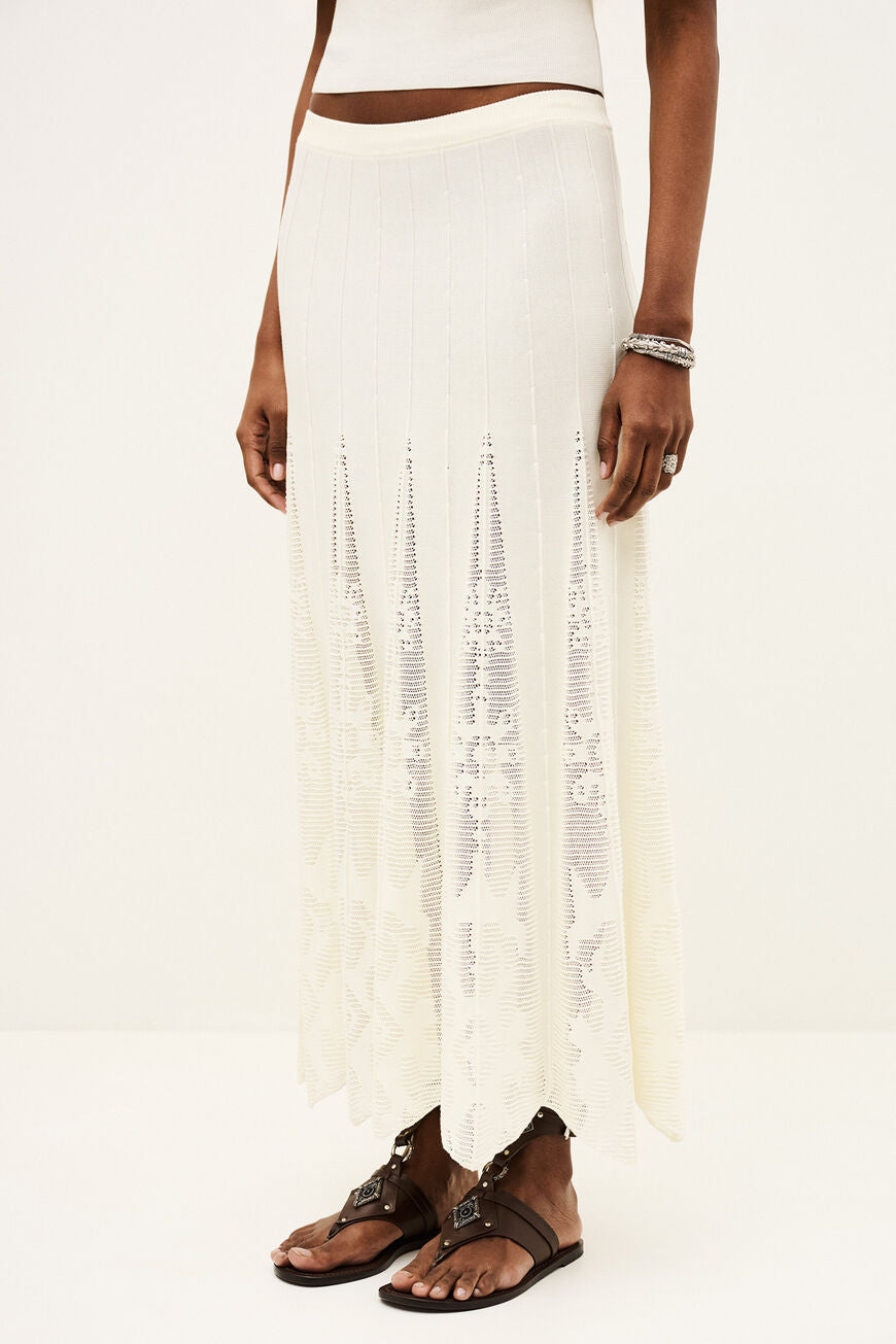 Antique White SKIRT SERTA חצאית מקסי BA&SH