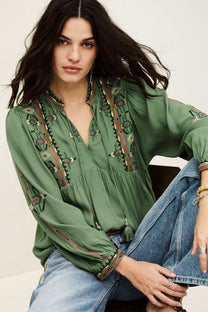 Antique White BLOUSE TILT חולצה ארוכה BA&SH