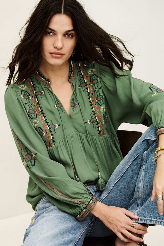 Antique White BLOUSE TILT חולצה ארוכה BA&SH