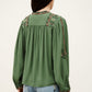 Dark Olive Green BLOUSE TILT חולצה ארוכה BA&SH
