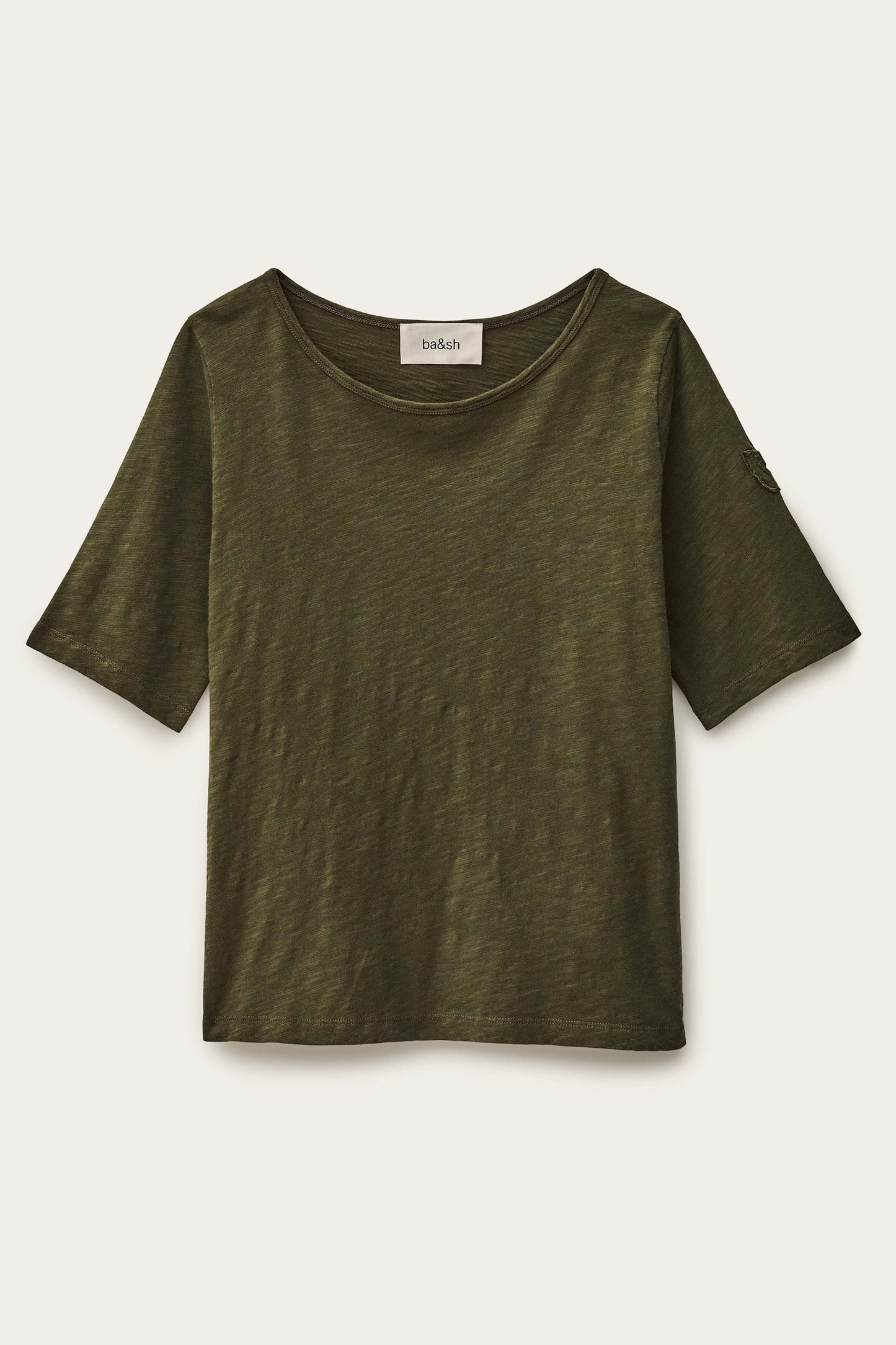 Dark Olive Green טי שירט קצרה לנשים Vina BA&SH