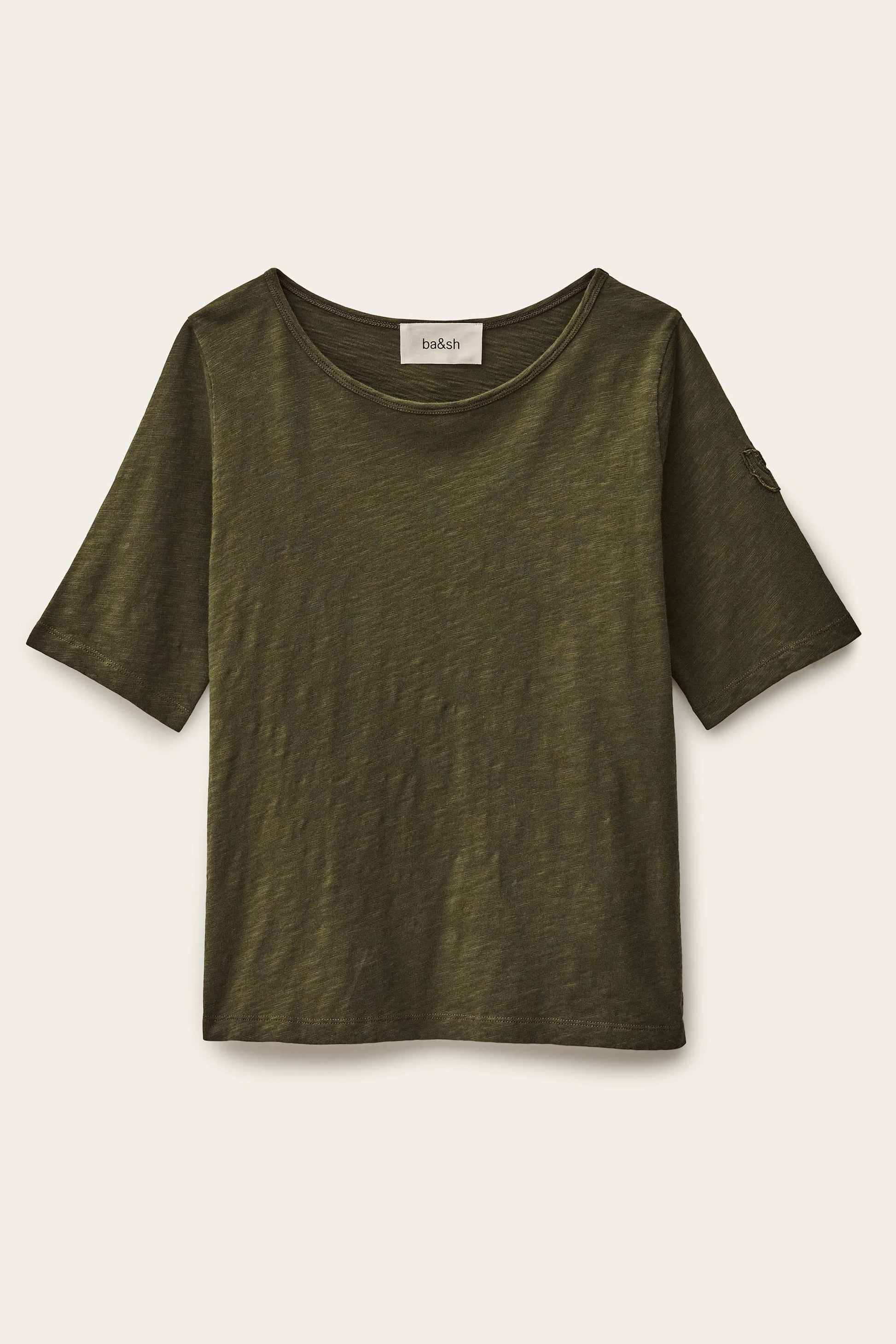 Dark Olive Green טי שירט קצרה לנשים Vina BA&SH