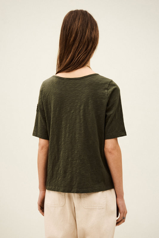 Dark Slate Gray טי שירט קצרה לנשים Vina BA&SH