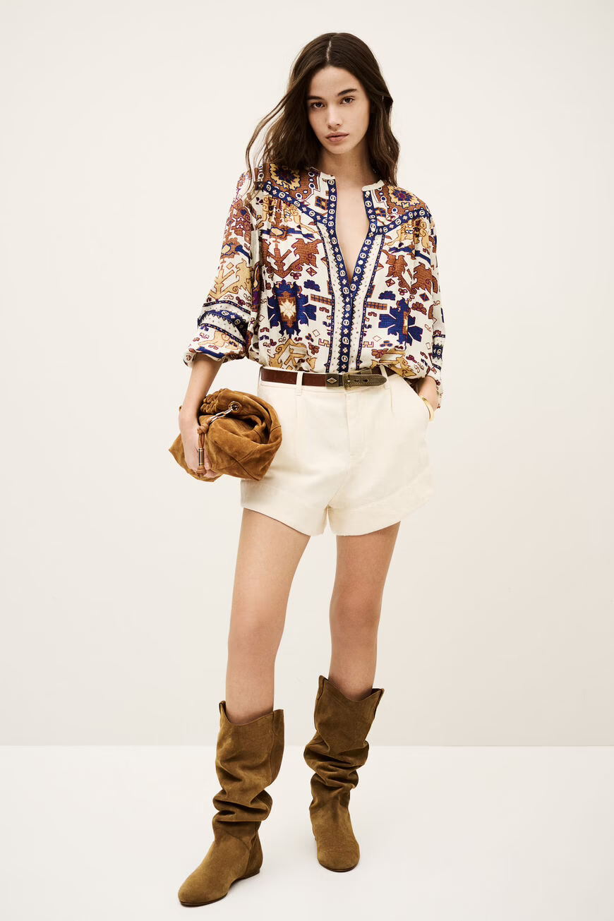 Antique White מכנסיים קצרים לנשים Roma BA&SH